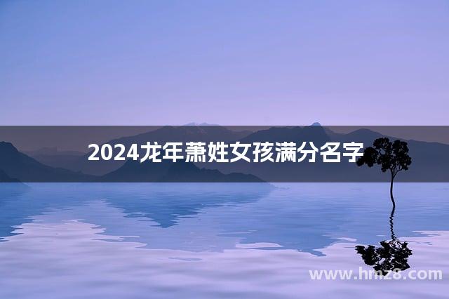 2024龙年萧姓女孩满分名字