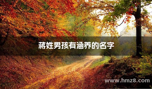 蒋姓男孩有涵养的名字