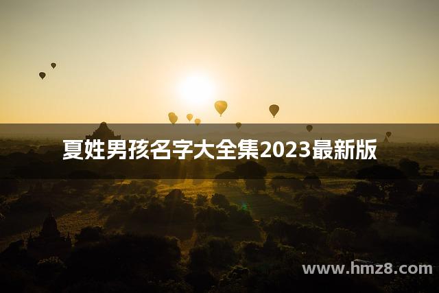 夏姓男孩名字大全集2023最新版