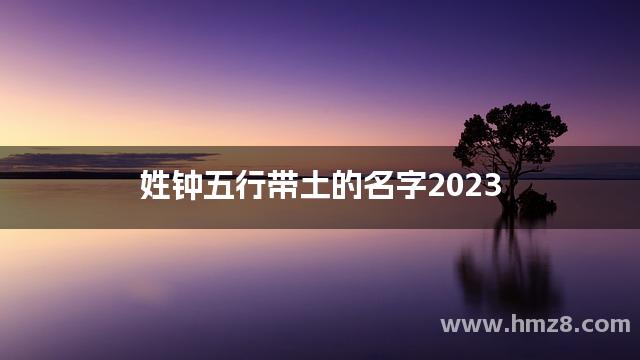 姓钟五行带土的名字2023