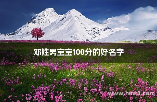 邓姓男宝宝100分的好名字