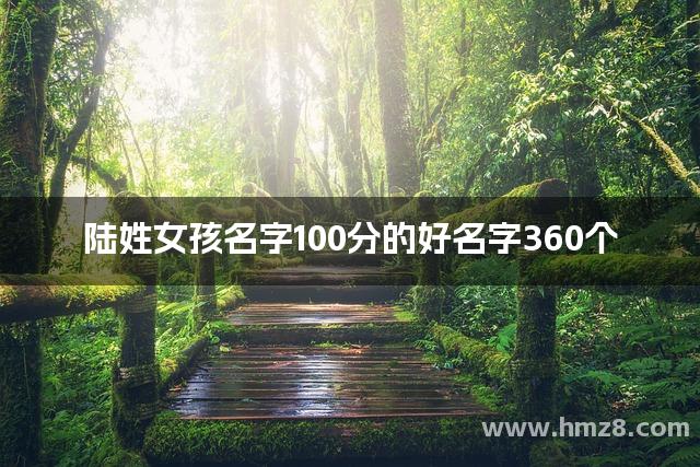 陆姓女孩名字100分的好名字360个