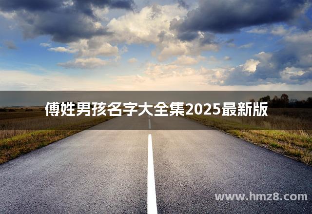 傅姓男孩名字大全集2025最新版