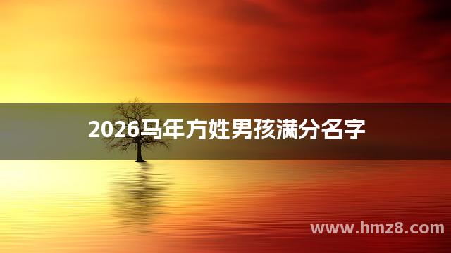 2026马年方姓男孩满分名字