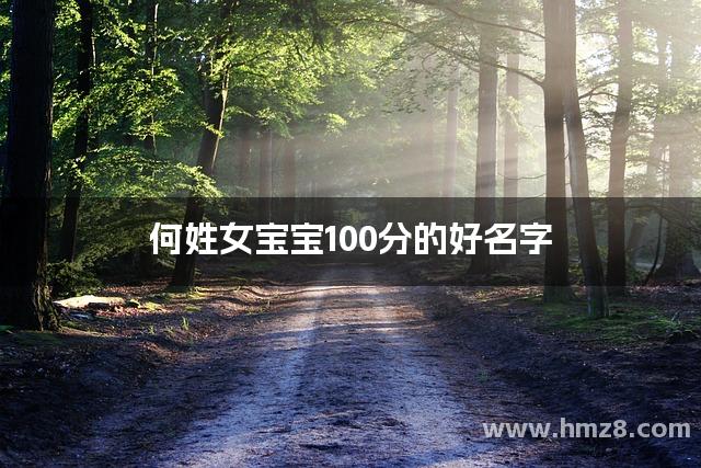 何姓女宝宝100分的好名字